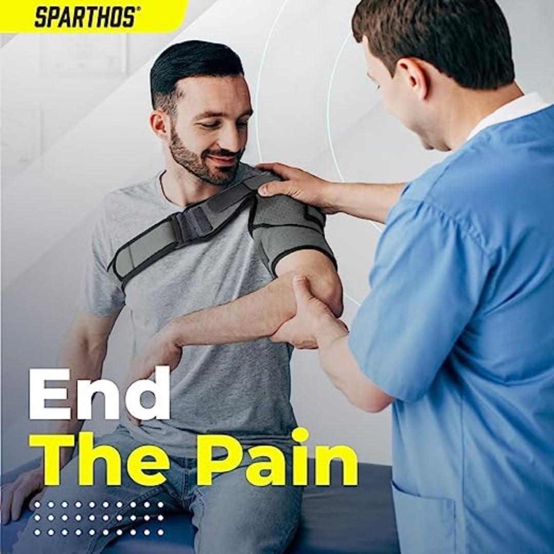 EASEFIT EASEFIT Shoulder Sling Support Wrap for Rotator Cuff, Dislocated AC Joint, Labrum Tear, Shoulder Pain Relief for Men and Women, Shoulder Immobilizer Belt, Black, (UNIVERSAL)