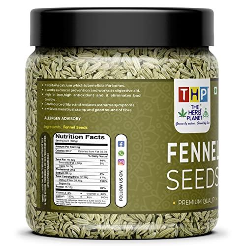 THE HERB PLANET THE HERB PLANET Natural Fennel Seeds Saunf 800 gms | Variyali | Sounf Green Thin Aniseeds| Jar Pack