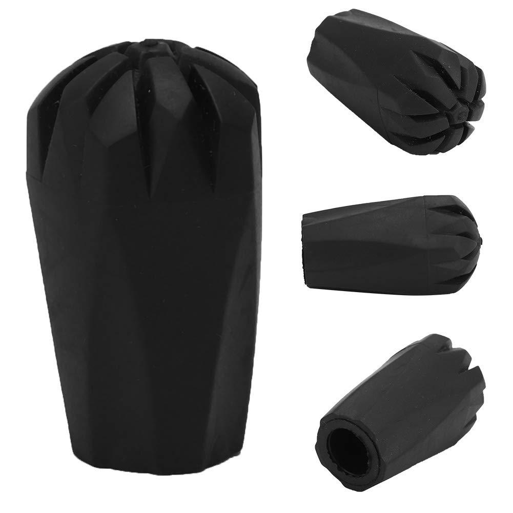 Worem Walking Stick Tip Cap, Walking Stick Cover Rubber for Rocks(Black Padded Foot Cover)