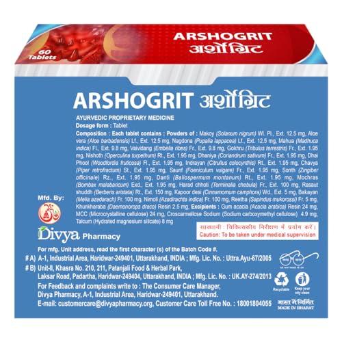 Generic Divya Arshogrit 60 Tab