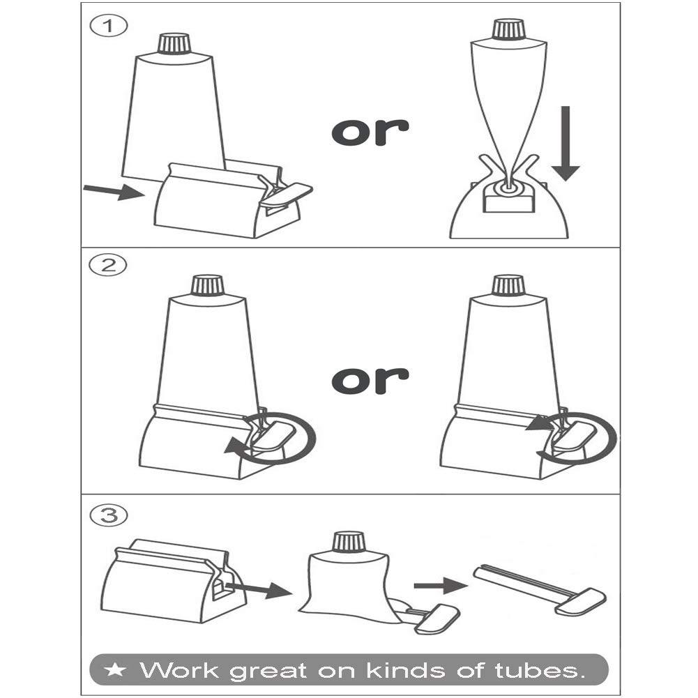 XYKEEY Toothpaste Tube Roller - Manual Squeezer Tool, Toothbrush Squeezer, Clip Holder Stand Winder by XYKEEY (Blue)