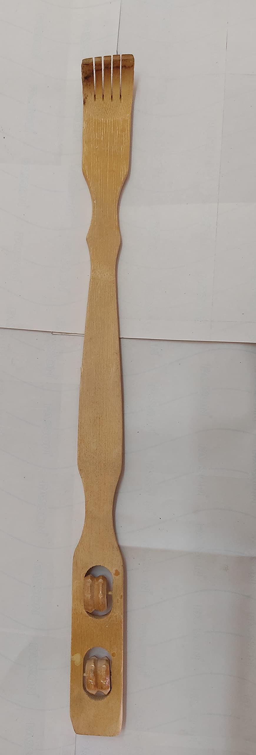 YAMKAY YAMKAY Wooden Back Scratcher Itcher Back Itching Stick with Double ball Massager Pack OF 1