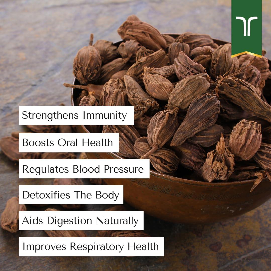 Trinetra Trinetra Black Cardamom (Kali Elaichi) (Black Cardamom (Kali Elaichi), 250gm)