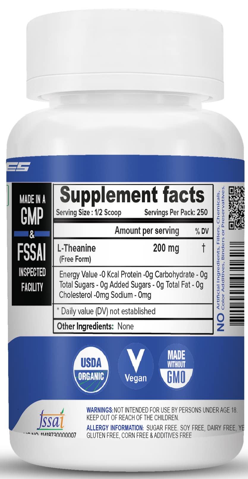 NutriJa NutriJa L-Theanine (USP Grade) 100% Pure Powder (100 Grams)