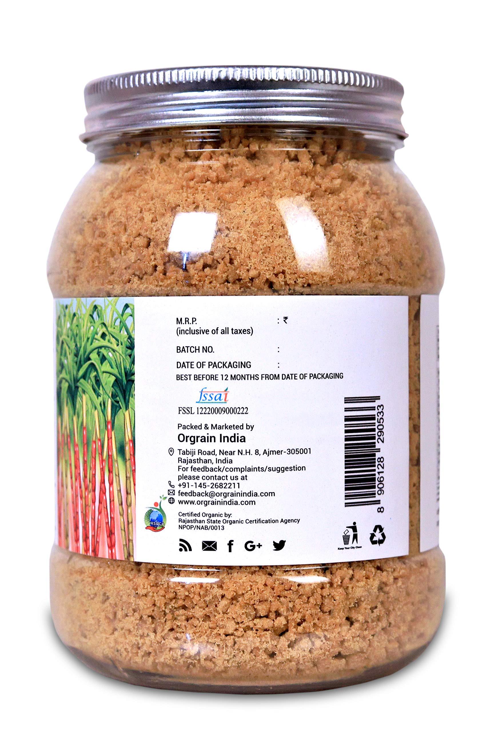Orgrain India Orgrain India Organic Jaggery Powder, 1.2 Kg (Pack of 2*600g) | Hand Crushed Gur Powder | Organically Grown | No Preservatives Added | No Artificial Flavors