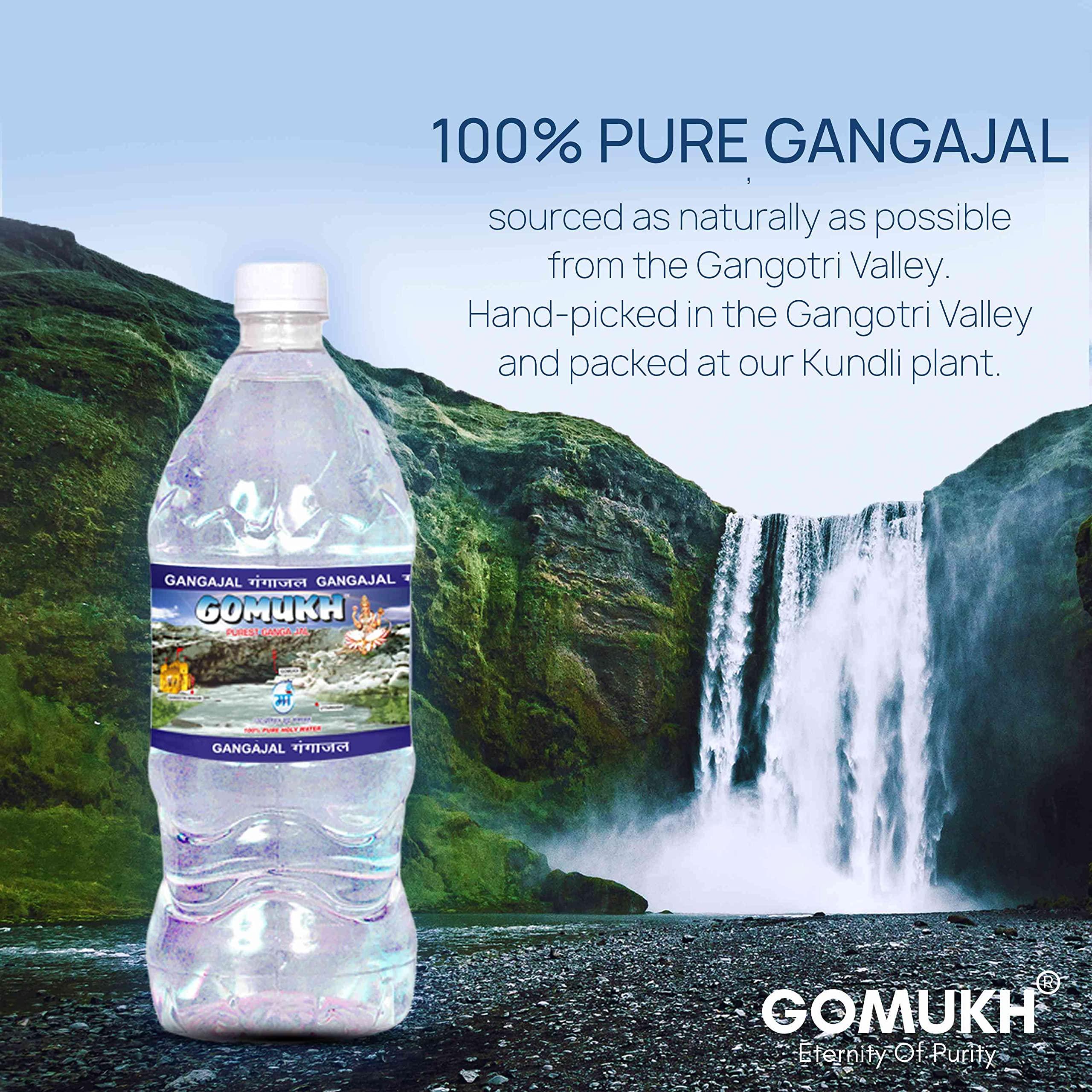 GOMUKH 'GOMUKH” Gangajal The Purest Holy Water Directly from Gangotri Valley Approved by Govt. of Uttrakhand for Puja Purposes 250 ML