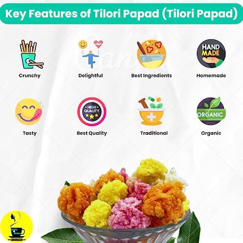 Savita Kitchen - The Taste of Bihar Savita Kitchen - The Taste of Bihar Mix Colour Tilori Papad By Savita Kitchen|Crispy, Crunchy & Tasty Colorful Chawal Papad|Bihari Rice Tilori Papad With Ingredients Alternate Of Snacks (600 G)