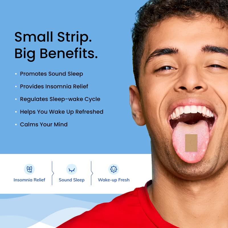 WELLBEING NUTRITION Wellbeing Nutrition Melts Restful Sleep Strips | Plant-Based Melatonin 10mg for Better Sleep & Stress Relief with Chamomile, Tagara, L-Theanine | Helps You Fall Asleep Fast | 60 Oral Thin Strips