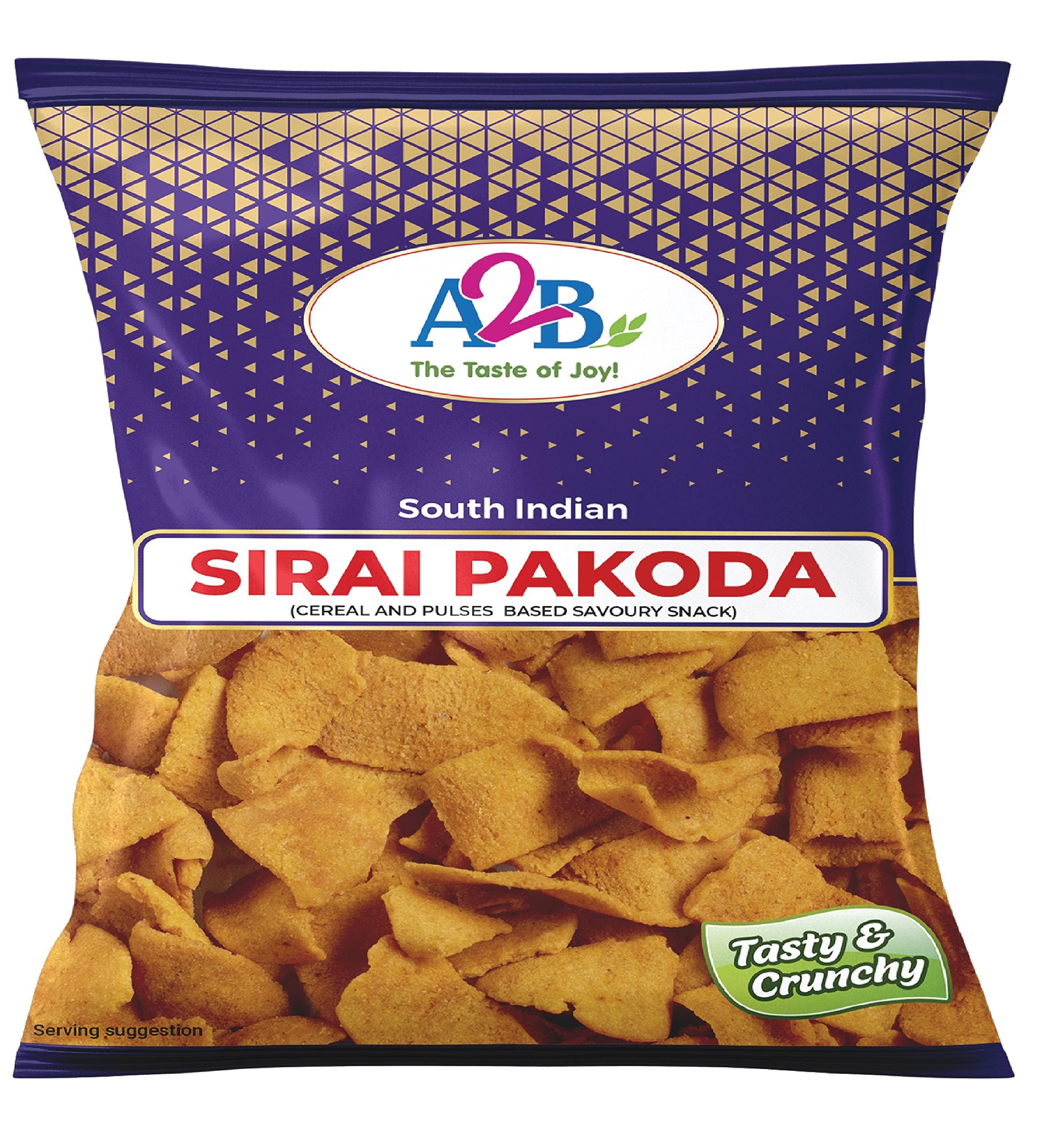 A2B A2B Snacks - Sirai Pakoda,(Pack of 2) 200g