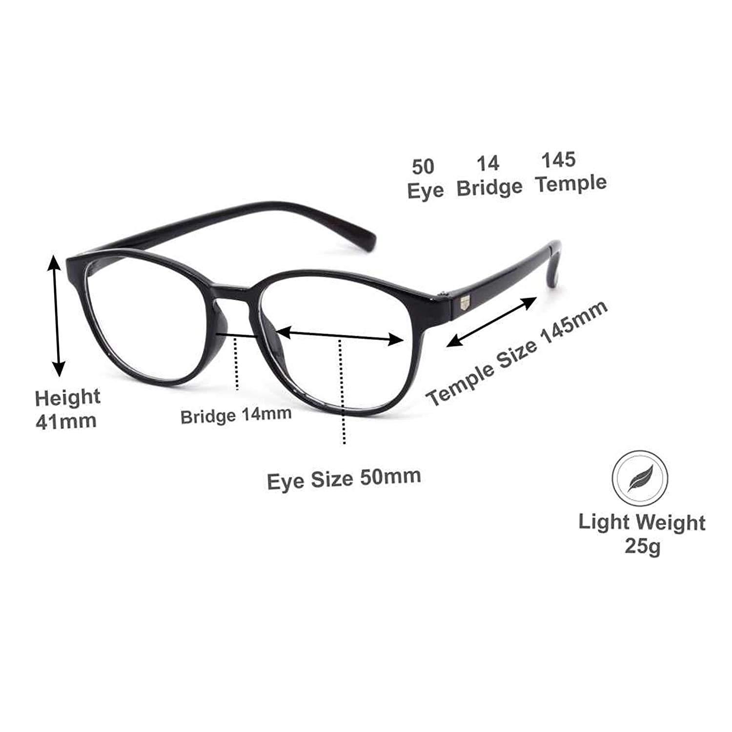 Glasswear Glasswear Anti Glare Reading Glasses For Men And Women Protects From UV Rays All Power Are Available 1.00 1.25 1.50 1.75 2.00 2.25 2.50 2.75 3.00 3.25 3.50 3.75 4.00 (0.00 Plano Blue Cut Glasses)