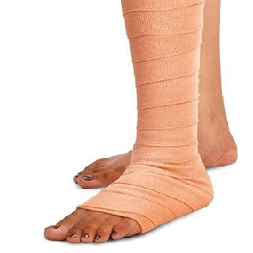 PM Products Elastic Cotton Crepe Bandage Wrap 4meter Stretched Pack of 2 - Durable Compression Bandage Crepe Bandage, Specially Made for Orthopedic and Sports Injury. (8cm x 4meter - Pack of 2)