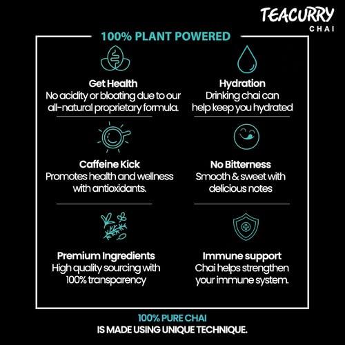 TEACURRY TEACURRY Amruttulya Chai (200 Grams, 100 Cups) - Amruttulya Tea for Energy and Digestion - 100% Natural Tea with Real Spices | Refreshing & Tasteful Flavor Amruttulya Masala Chai Tea