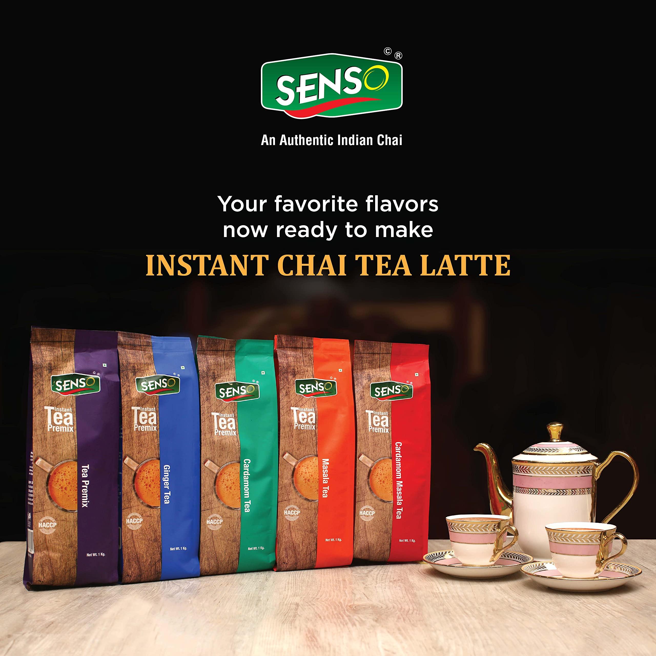 SENSO Senso Masala Chai Instant Tea Premix 1kg - Premium Chai with 100% Natural Spices | Strong Chai | Premium Powder | Desi Chai | Readymade Tea | Premix Tea Masala (Pack of 1)