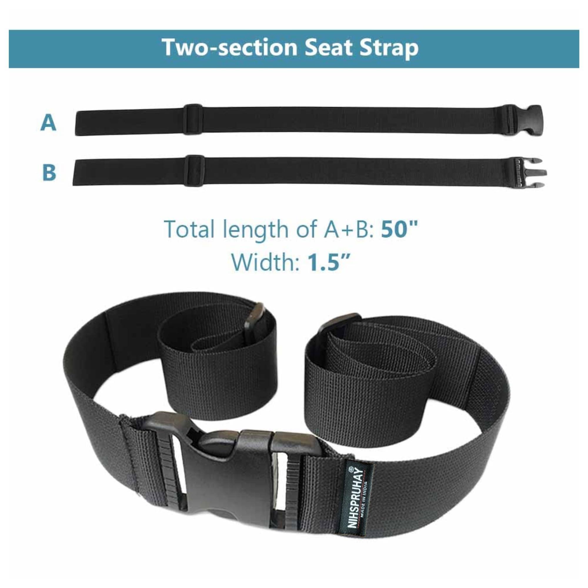 NIHSPRUHAY NIHSPRUHAY Toilet Shower Chair Seat Belt for Elderly, Bath Bench Anti-Slip Waist Buckle Strap for Bedridden Disabled Patient