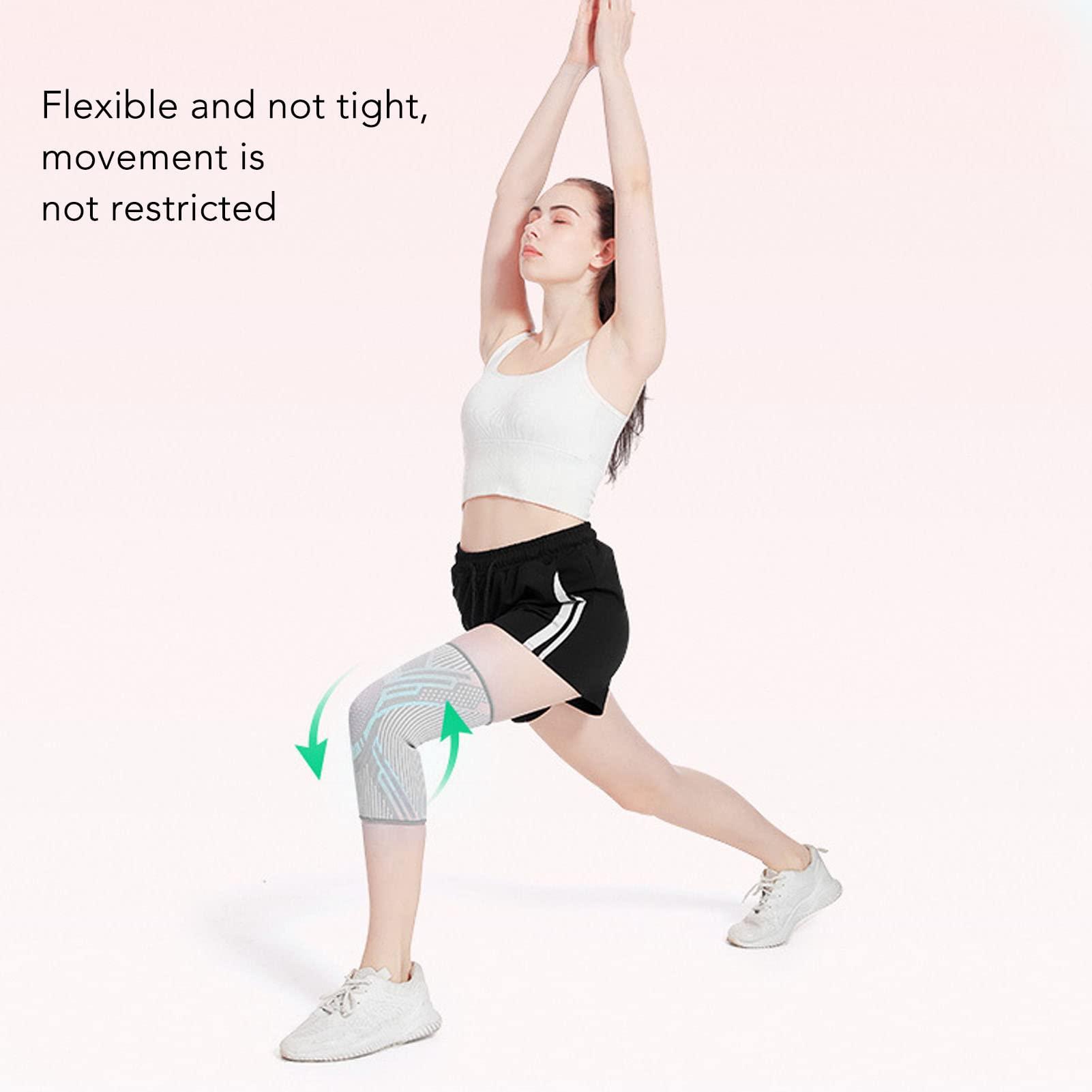 UBERSWEET UBERSWEET Knee Support Set, Non Slip Elastic 1 Pair Knee Brace for Cycling (Blue)