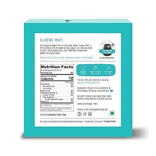 Zoh Zoh Probiotics Bulgarian Yogurt Starter Culture - Experience Heirloom Quality and Unforgettable Creaminess - Create Homemade Delights with Ease