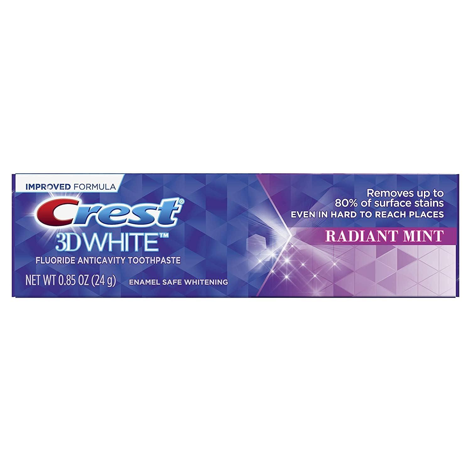 Crest Crest 3D White Vivid Fluoride Anticavity Toothpaste - 0.85 Oz - Radiant Mint