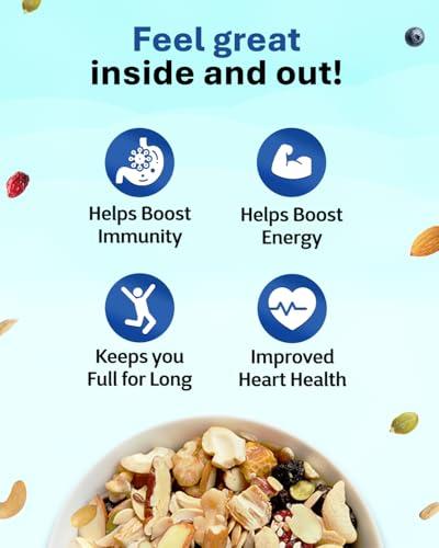 True Elements Daily Trail Mix 250g by True Elements - 15 in 1 Dry Fruits Mix | Mixed Nuts | Mixed Nuts and Dry Fruits | High in Protein