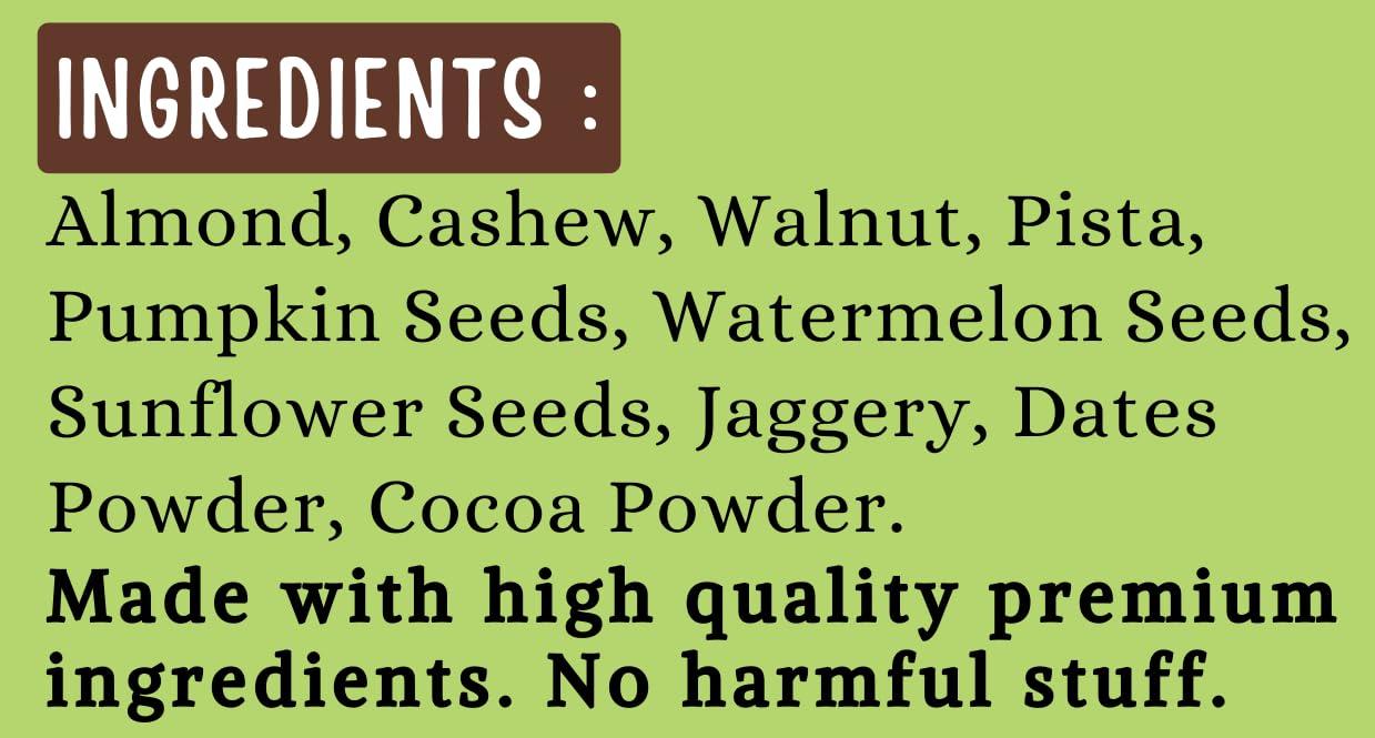 TUMMY FRIENDLY Tummy Friendly Chocolate Milk Mix for kids. Nuts,Seeds, Jaggery + Ccocoa powder, healthy milk mix for toddlers, 1 year, 2 year old baby and elder kids. kids chocolate milk powder mix - 200g Pack