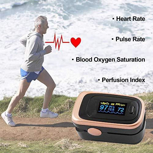MEDITIVE MEDITIVE Fingertip Pulse Oximeter, SPO2 Blood Oxygen Saturation, Pulse Rate, Perfusion Index (PI), Black
