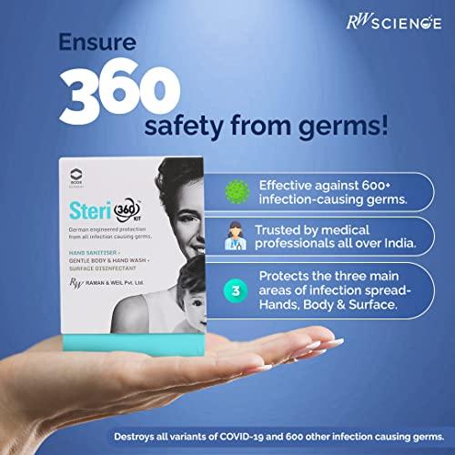RW RW Steri 360 [Sterillium Gel™ Sanitiser + SteriSkin™ Hand & Body Wash + SteriSmart™ Surface Disinfectant] 100ML