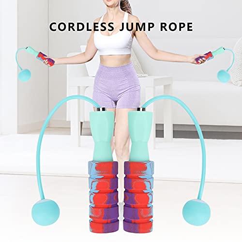 T angxi BOD Rope, Ropeless Jump Rope Silicone Easy to Carry TangleFree for Small Space for Men Women for Fitness(Green)