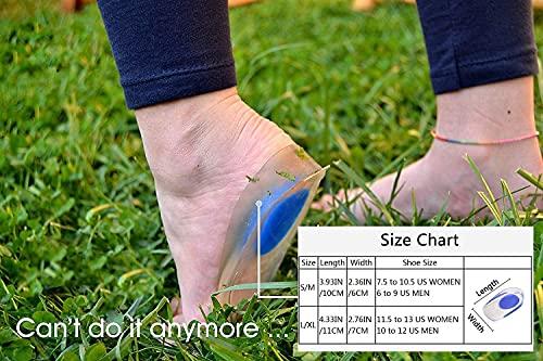 Rishaw 3 Pair Gel Heel Cups Plantar Fasciitis Inserts - Silicone Gel Heel Pads for Heel Pain, Bone Spur & Achilles Pain, Gel Heel Cushions and Cups, Pad & Shock Absorbing Support