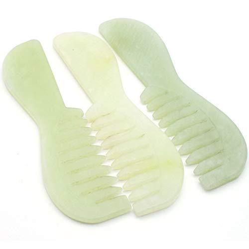 Envilife quality products ; BE GREEN | SHARE GREEN Jade Stone Massager Comb With Handle Spa Acupuncture Therapy Trigger Point Treatment For Skin Slimming Beauty Health Head