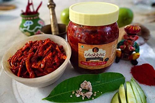 Chokkha Chokkha Traditional Homemeade Hing Mango Pickle (Hing Aam) | No colour Added | Vegan | 100% Oil-Free | Combo of 2| 200 Gm Each