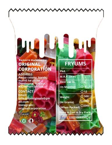 Originals Originals™ Mix Fryums (Colorful) | Healthy Indian Snack | 250 grams