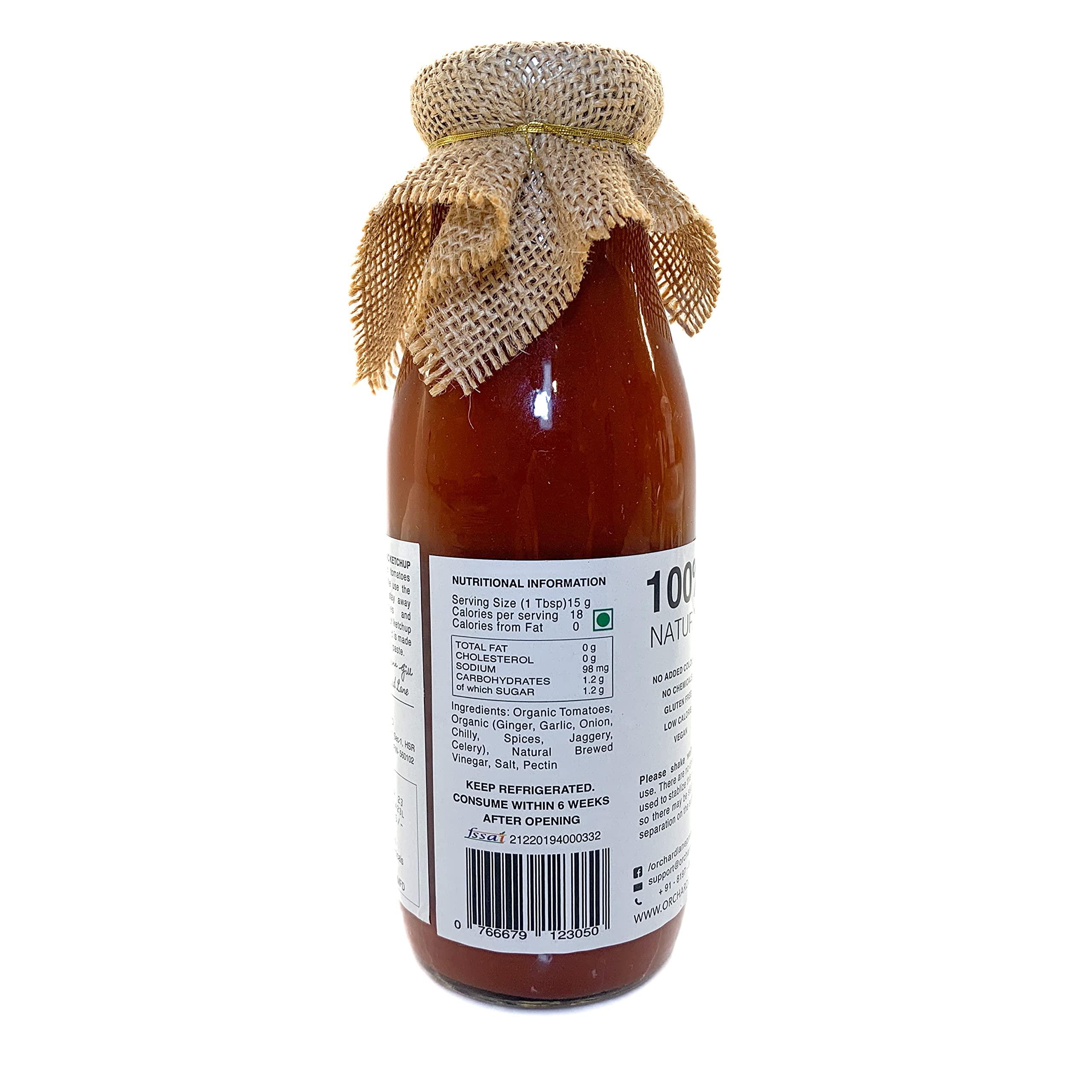 Orchard Lane Orchard Lane Healthy Tomato Ketchup Made With Jaggery And Natural Spices | Homemade Taste | No Preservatives No Msg | Gluten Free| Keto Friendly| Vegan - 350 G