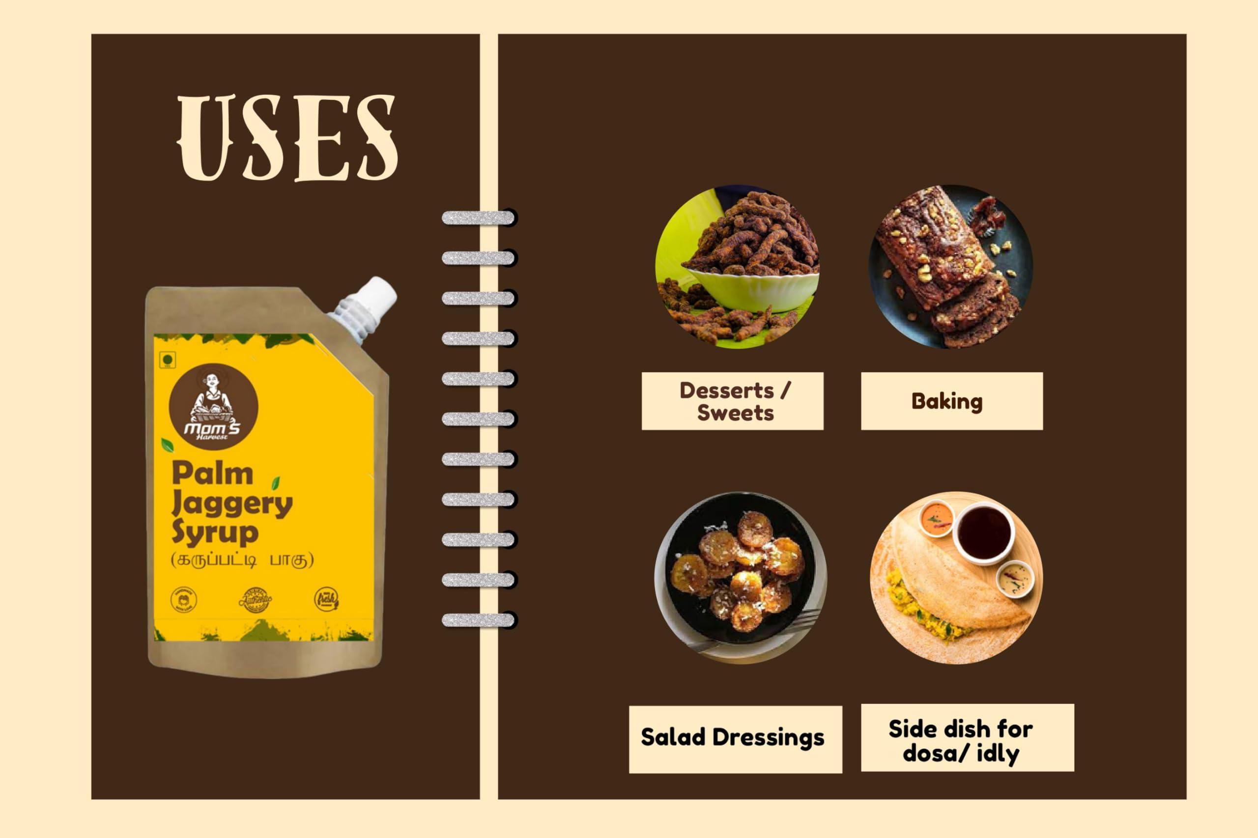 MOM'S HARVEST MOM'S HARVEST Liquid Palm Jaggery Syrup 500ml (650gms) Natural and Organic (3)