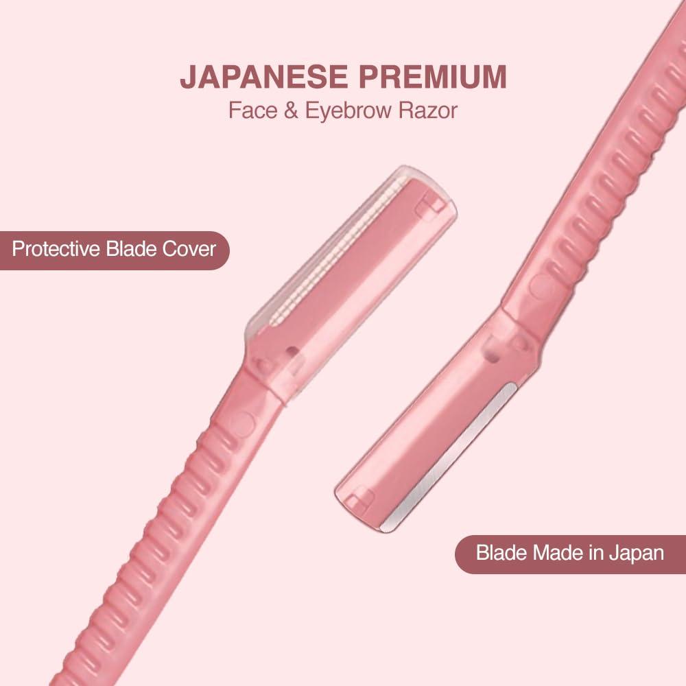 KAI Kai Face & Eyebrow Razor(japanese technology) For Women | Painless Hair Removal | For Eyebrows, Upper Lip, Chin, Peach Fuzz, Forehead, Pack of 3