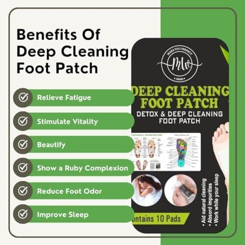 MW PARIS MW PARIS Detox & Energize Foot Patch|| Pain Relief Detox patch, Cleansing Toxin Remover Foot Pads, Detoxify Stress Relief Sleep Patch for Detoxification, For Men & Women (1 BOX = 10 Patches) (4)