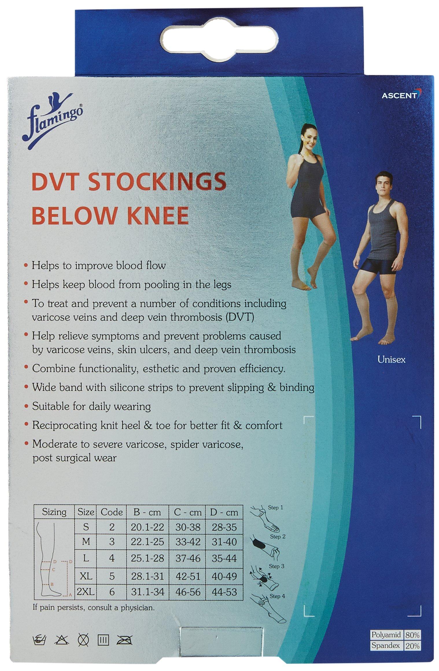 Flamingo Flamingo Medical Compression D.V.T Below Knee Stockings (II Size, XXL)