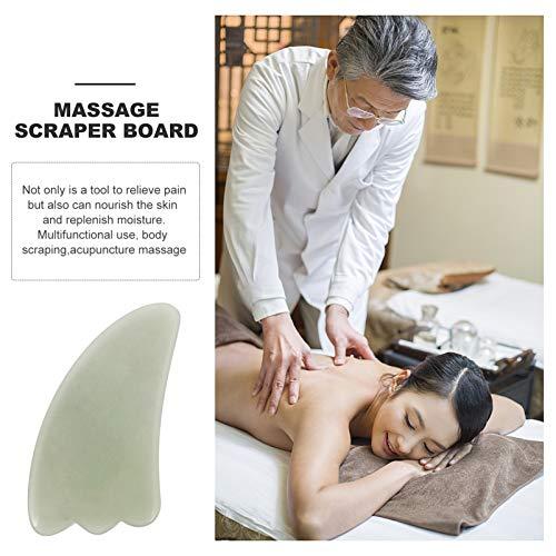 Artibetter ARTIBETTER Jade Face Massage Quartz Guasha Face Massage Tool Anti- aging Beauty Therapy for Skin Rejuvenation Face Scraping Tool for Women Green