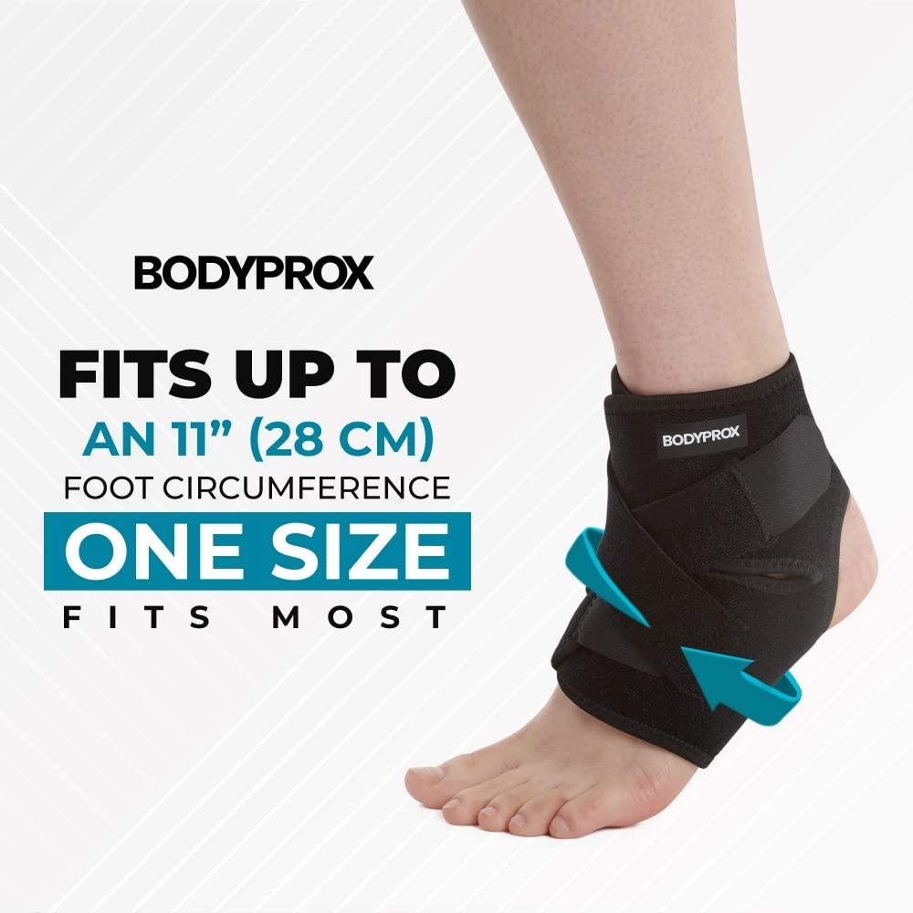 Bodyprox Bodyprox Ankle Support Brace, Breathable Neoprene Sleeve, Free size, Adjustable Wrap!