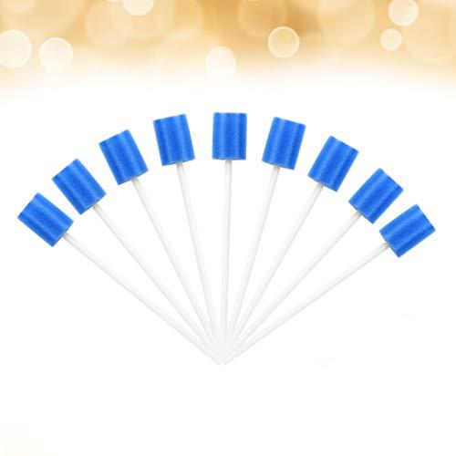 HEALLILY HEALLILY 30PCS Oral Swabs Oral Sponge Swabs Mouth Tooth Cleaning Swabs Oral Care Sponge Swabs Single Use Blue