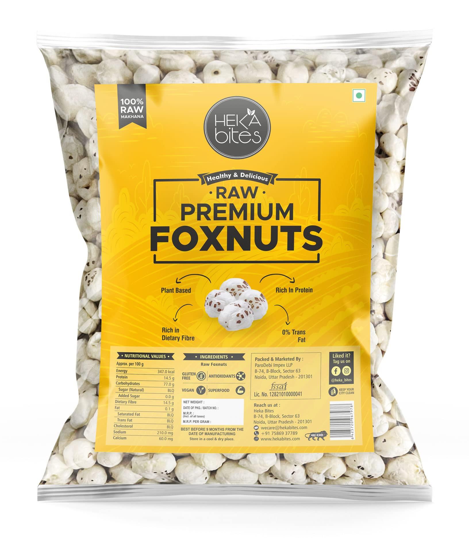 Heka Bites Heka Bites Raw Makhana (Fox nuts) 100g (Pack of 2)