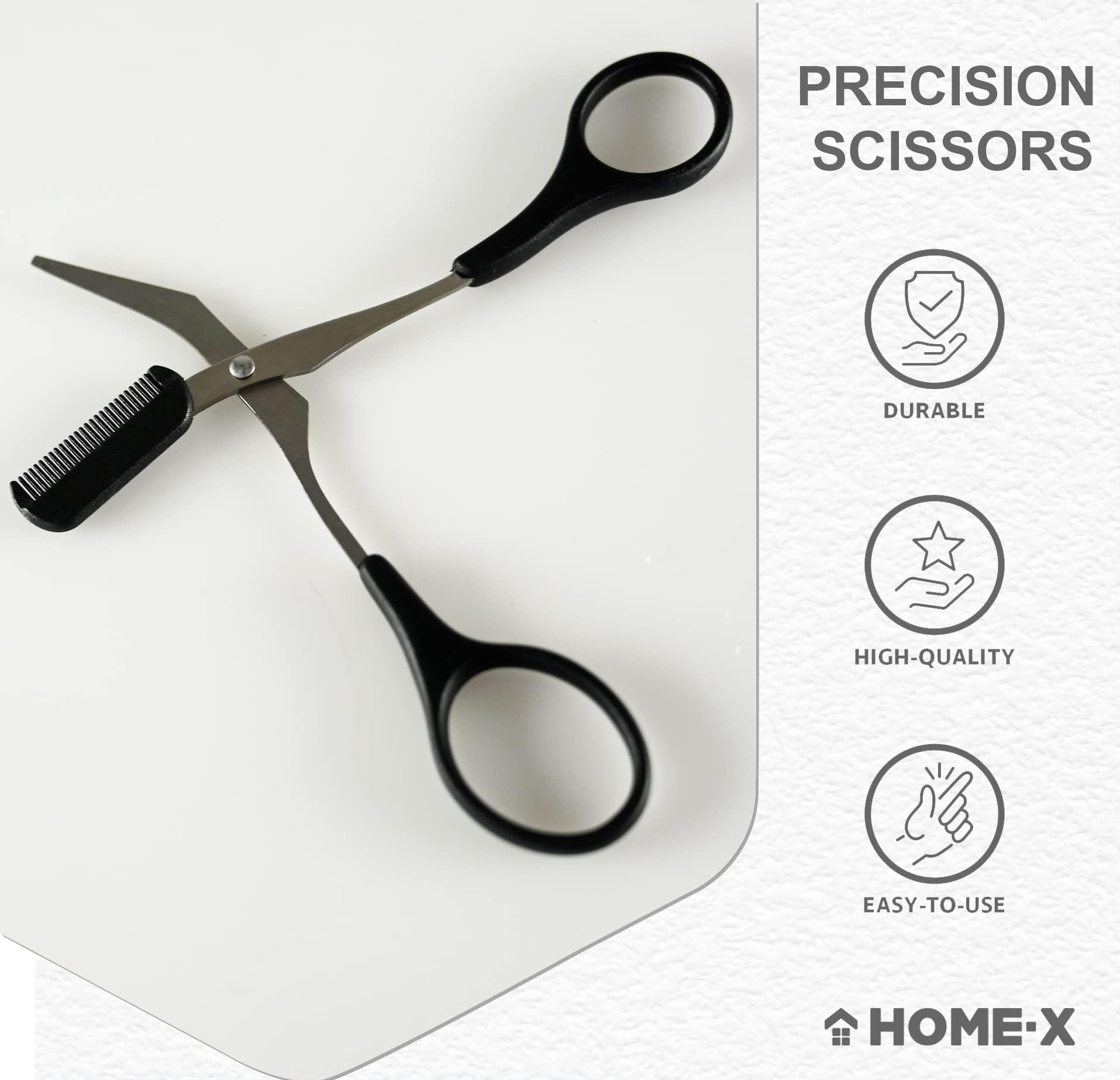 Home-X HOME-X Eyebrow Scissors, Stainless Steel Eyebrow Trimmer, Eyebrow-Shaping Tool, Small Trimming Scissors for Grooming