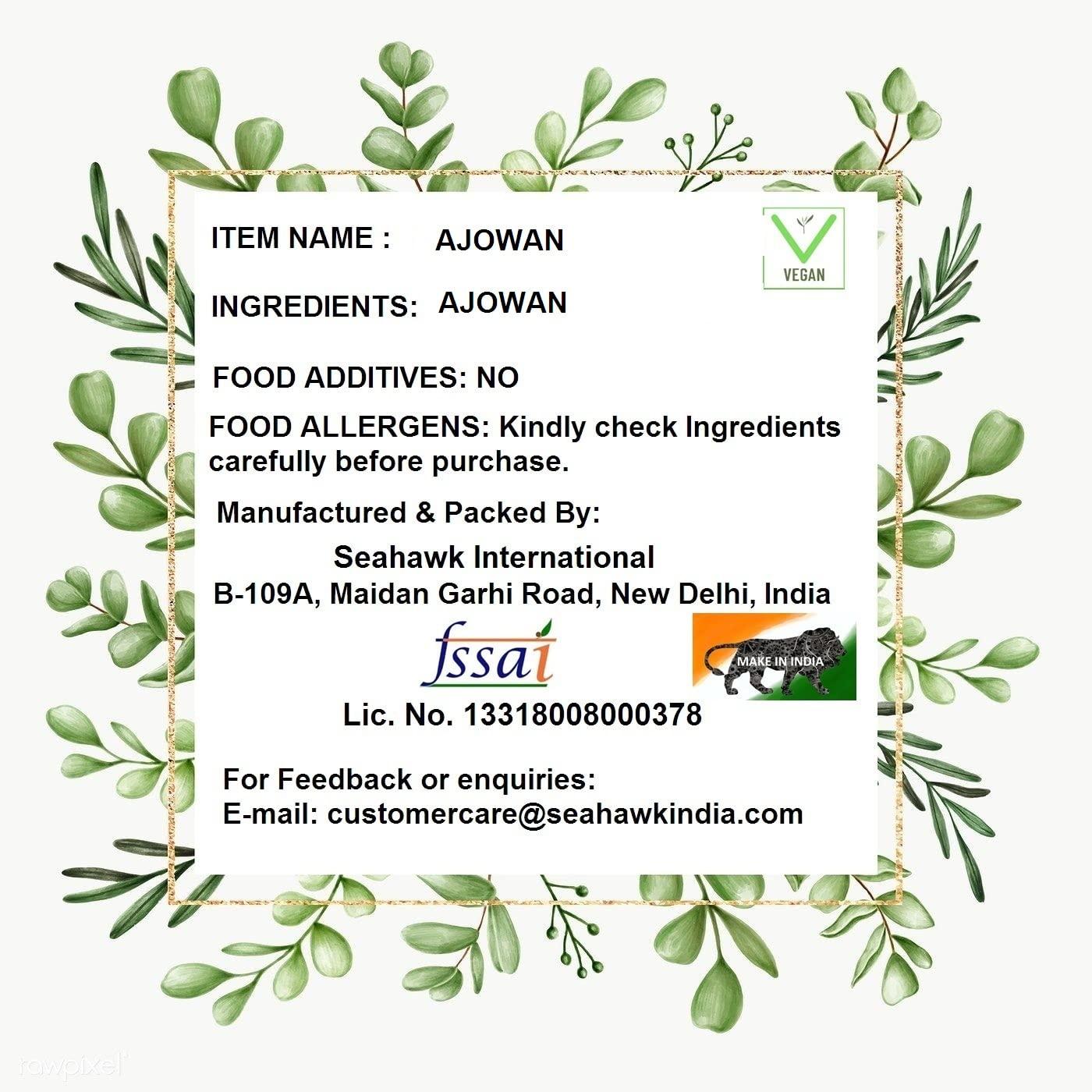 Classic Harvest Classic Harvest Ajwain Seeds / Carom Seeds / Ajamoda/ Ajowan / Bishop Seeds 1600g ( Pack Of 4, 400g Each )