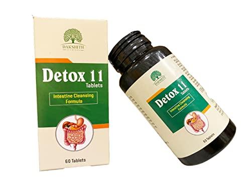 DAKSHITH AYURVEDA DETOX11 Liver Detox tablets, Intestine cleanse & detox tablets for Men Women Detox Ayurvedic tablets Improve Digestion