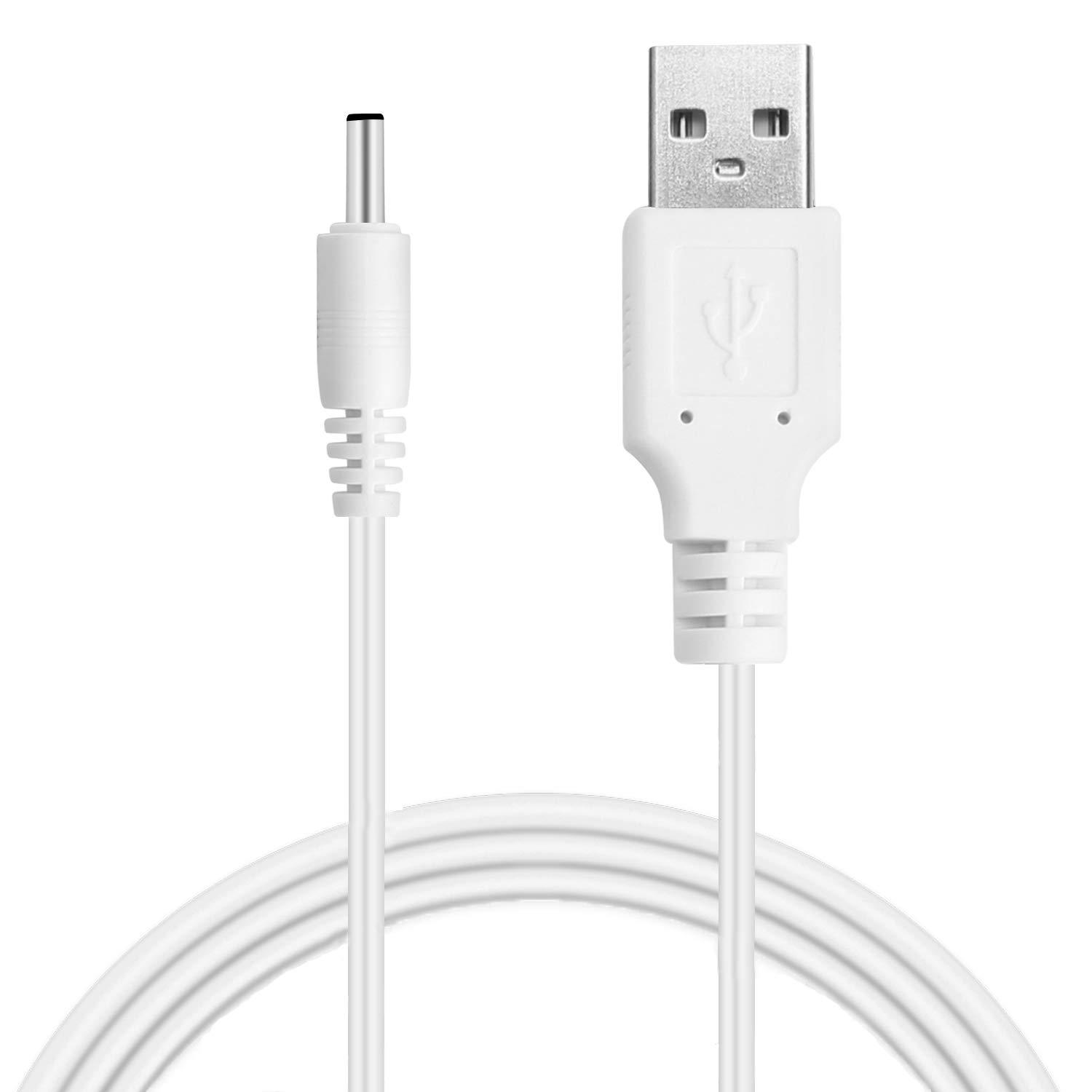 HARBENDI HARBENDI Replacement Charger Cord for Fairywill/KIPOZI/Dnsly/Sboly Sonic Electric Toothbrush USB Charging Cable 3.3feet White