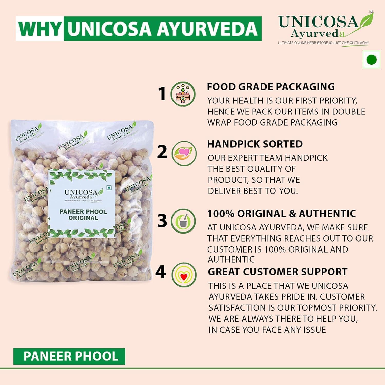UNICOSA Ayurveda UNICOSA Ayurveda Natural Paneer Phool Herb for Diabetes 800gm | Paneer Doda | Withania Coagulans | Paneer Dodi