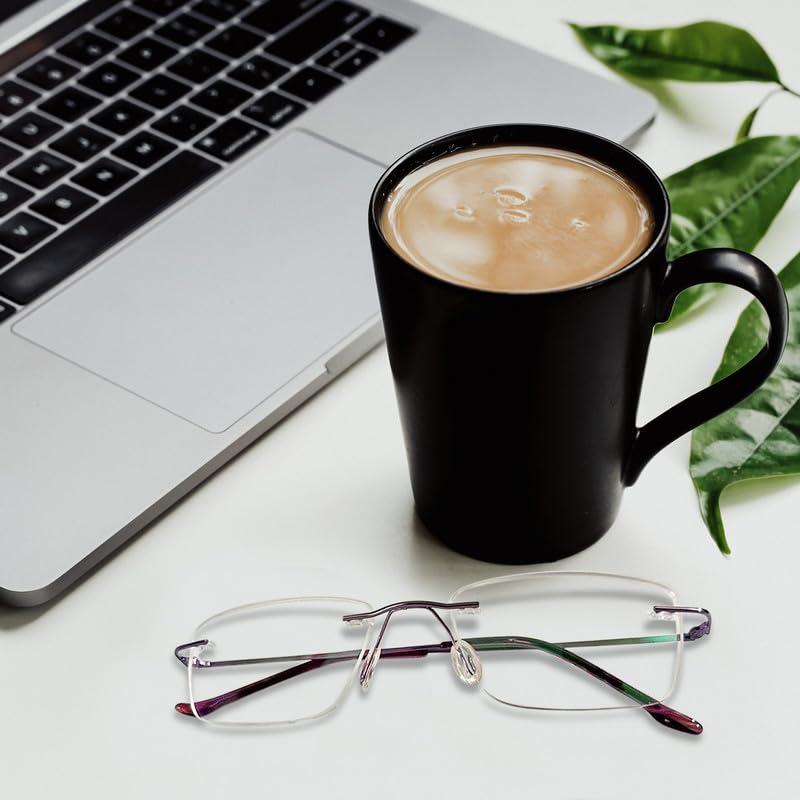 Redex Redex Rimless Rectangle Optical Premium Reading Glasses For Men And Women Reading Power Glasses For Men & Women (Purple, 3.00)