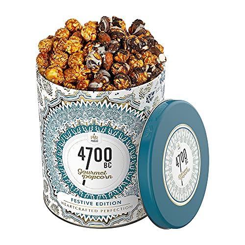 4700BC 4700BC Pop Gala, Sweet Popcorn Ensemble, Tin, 350g (Himalayan Salt Caramel + Nutty Tuxedo Chocolate)
