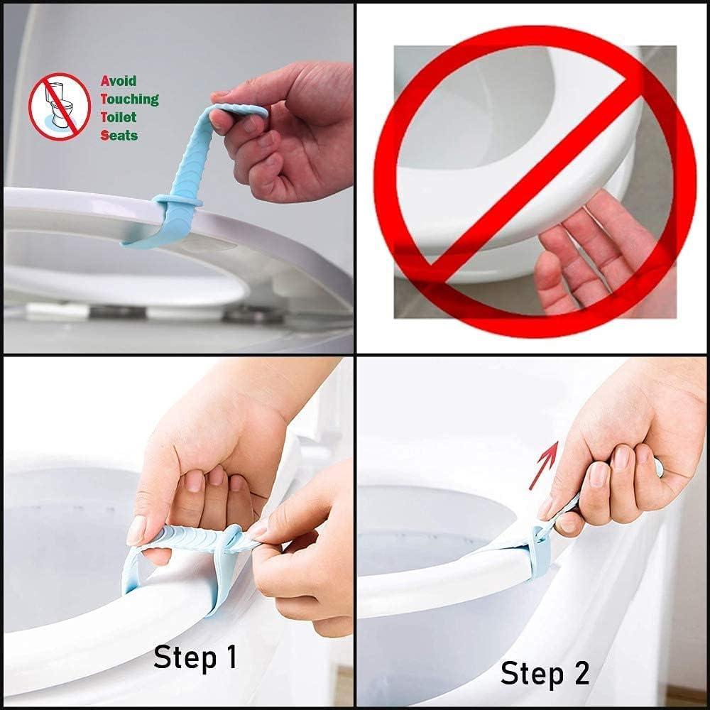 PUTHAK PUTHAK Toilet Seat Handle Lifter Household Toilet Handle, Seat Cushion Lifter, General Purpose Sitting Toilet Lifter Can Avoid Touching The Toilet Lid (Pack Of 4)