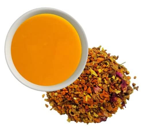 HerBlend Gourmet Rose Turmeric Tea, 100gm herbal tea for immunity booster. glowing skin and healthy hair image-3