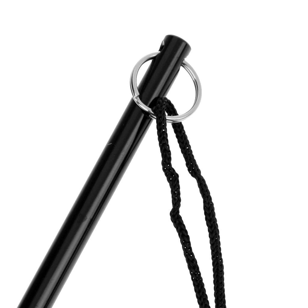 UJEAVETTE UJEAVETTE Light Aluminium Alloy Scuba Diving Stick Pointer Rod with Wrist Strap Black