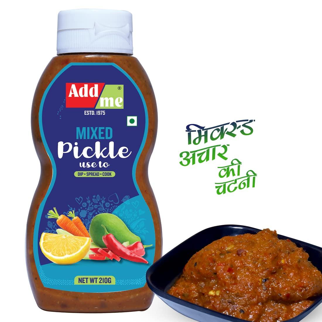 Add me Add me Khatti meethi sonth Chutney 240 G, Addme Mixed Pickle Chutney 210 G, & Addme Methi Dana achar Chutney 210 G ( 3 Bottles) = 660 Gm